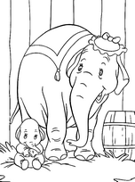 coloriage la naissance de dumbo